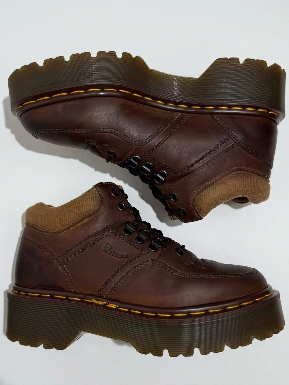 Vintage Dr. Martens Brown Crazy Horse Envy Platform Boots UK 5